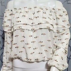 Abercrombie & Fitch Off Shoulder, Floral Top